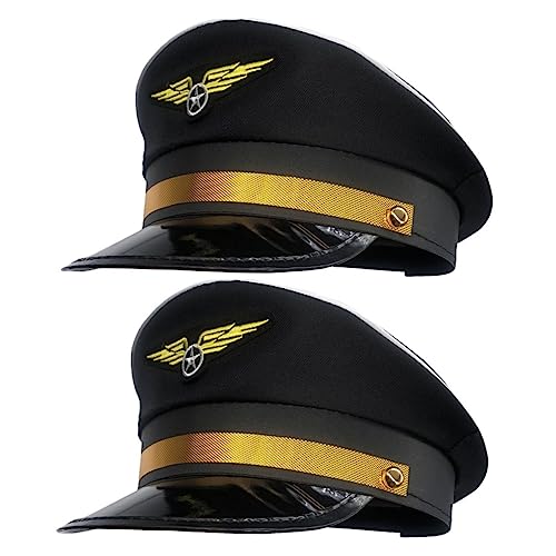 LIFKOME Herrenhut 2 Stück Verstellbar Für Jungen Und Mädchen Hut Für Halloween-partys Verkleidungen Für Jungen Und Mädchen Flugzeugkostüm Schwarzes Cosplay-zubehör Glatte Textur LIFKOME Herrenhut 2 Stück Verstellbar Für Jungen Und Mädchen Hut Für Halloween-partys Verkleidungen Für Jungen Und Mädchen Flugzeugkostüm Schwarzes Cosplay-zubehör Glatte Textur von LIFKOME