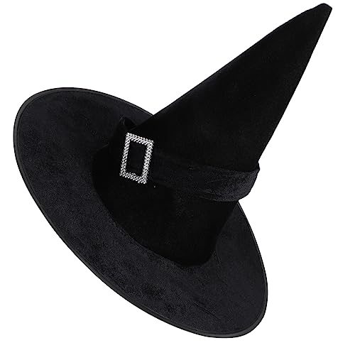LIFKOME Hexenhut Für Erwachsene Schwarzer Velours 40 X 38 X 19 Cm Elegantes Party-halloween-kostüm LIFKOME Hexenhut Für Erwachsene Schwarzer Velours 40 X 38 X 19 Cm Elegantes Party-halloween-kostüm von LIFKOME