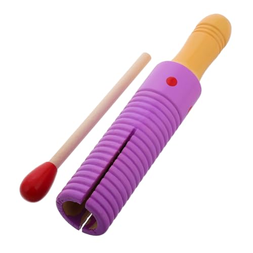 LIFKOME Holz Guiro Instrument Kinder Bildungsmusik Spielzeug Percussion Rhythmus Block Mit Stick Für Kindergarten Frühkindliche Entwicklung von LIFKOME