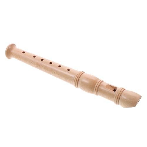 LIFKOME Holz Kinderblockflöte Sopran Windinstrument für Anfänger Schüler Musikspielzeug für Fingerbewegung und Musiksinnförderung Naturfarben Sicher und Leicht Spielbar von LIFKOME