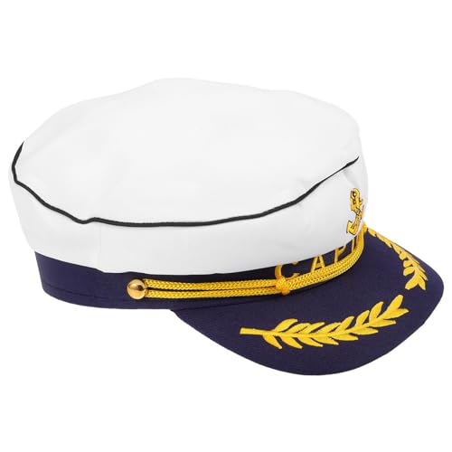 LIFKOME Kapitän Yacht Hut Mütze Kostüm Hut Matrose Navi Y Admiral Hut Für Halloween Kostüm Accessoire von LIFKOME