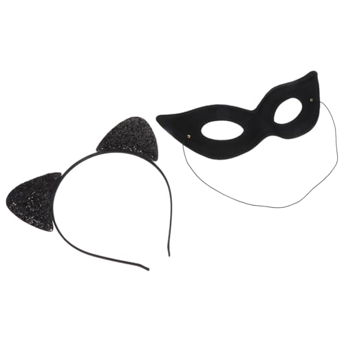 LIFKOME Katzenohren Haarreif mit Augenmaske Stirnband Cosplay Prop Damen Kostüm Katze Party Halloween Zubehör LIFKOME Katzenohren Haarreif mit Augenmaske Stirnband Cosplay Prop Damen Kostüm Katze Party Halloween Zubehör von LIFKOME