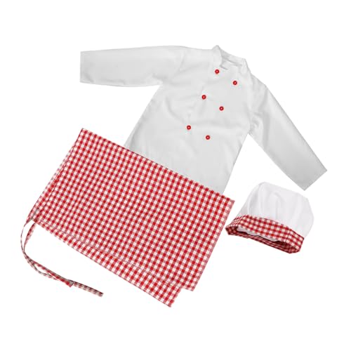 LIFKOME Kochkostüm Langärmlige Chefjacke und Kochmütze Komfortabel und Schmutzabweisend für Rollenspiele Backen und Bühnenauftritte Fördert Kreativität und Handwerkliches Geschick von LIFKOME