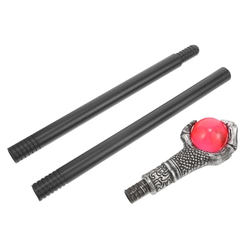LIFKOME König Halloween Props partydekoration Party Decoration Halloween Requisiten Kostümzubehör Rohrstütze Halloween Zauberstab Requisite Halloween-Rohr Plastik rot von LIFKOME