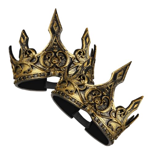 LIFKOME Königskrone Tiara Für Herren Mittelalterlicher Kopfschmuck Kostüm-accessoire Stirnband Für Geburtstag Halloween Cosplay LIFKOME Königskrone Tiara Für Herren Mittelalterlicher Kopfschmuck Kostüm-accessoire Stirnband Für Geburtstag Halloween Cosplay von LIFKOME