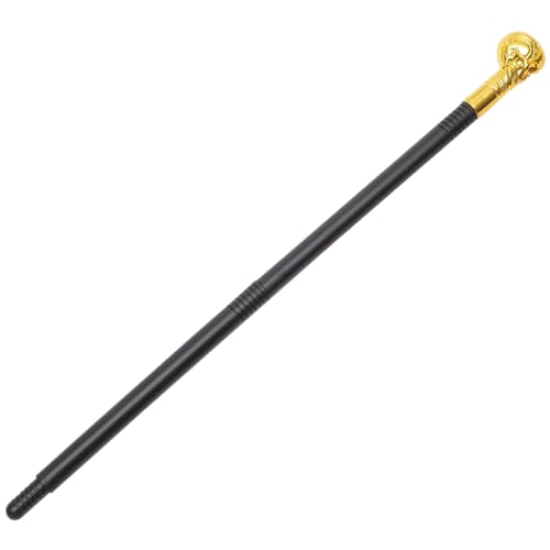 LIFKOME Kreativer Dreiteiliger Totenschädel Gehstock Halloween Requisiten Stock Cosplay Kostü Goldener Totenschädel Stil von LIFKOME