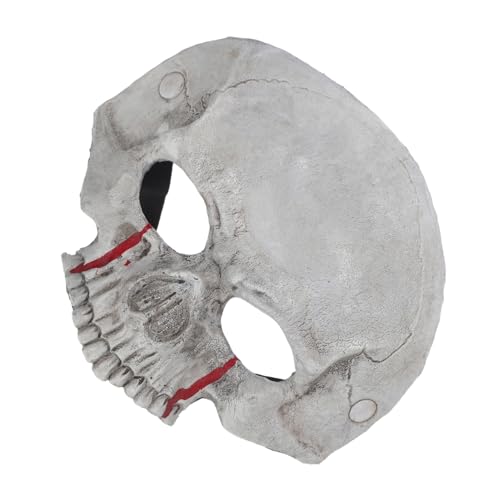 LIFKOME Leichte Halloween Halbmaske Skelett aus Schaumstoff mit Realistischem Schädel-design und Verstörender Augenpartie Atmungsaktiv Vielseitig für Cosplay Gothic Piratenkostüme Geeignet von LIFKOME