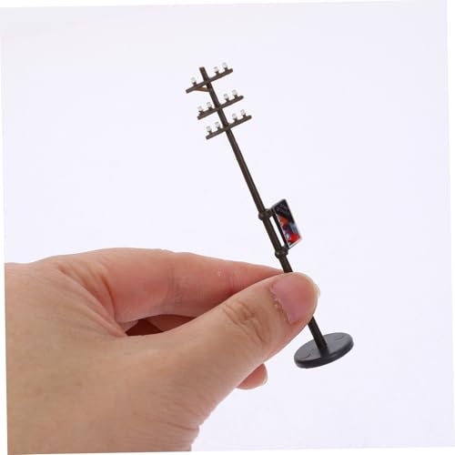 LIFKOME Micro Telegraph Poles Modellset Maßstab Langlebige Kunststoff Miniatur Modelle für DIY Landschaftsdekoration Puppenhaus Garten und Eisenbahn Szenerie Zubehör von LIFKOME