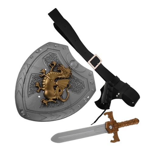 LIFKOME Mittelalterliche Ritterkostüm Zubehör mit Robustem Schild Piratenschwert und Renaissance-schwerthalter für Cosplay Halloween und Historische Rollenspiele LIFKOME Mittelalterliche Ritterkostüm Zubehör mit Robustem Schild Piratenschwert und Renaissance-schwerthalter für Cosplay Halloween und Historische Rollenspiele von LIFKOME