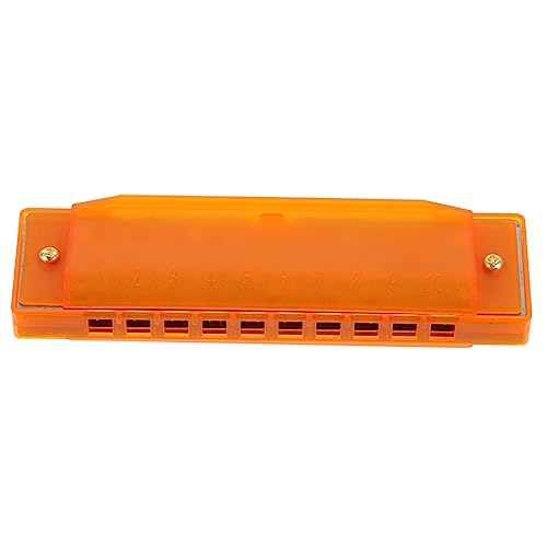 LIFKOME Mundharmonika Orange Tragbares Anfänger Musikinstrument Lernspielzeug für Frühe Musikalische Entwicklung Jungen Mädchen von LIFKOME