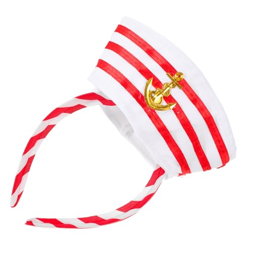 LIFKOME Nautisches Matrosen Haarreif Kapitänsmütze Stirnband Party Kostüm Zubehör für Damen Herren Cosplay Halloween Theme events Geschenkidee Bootsfahrer LIFKOME Nautisches Matrosen Haarreif Kapitänsmütze Stirnband Party Kostüm Zubehör für Damen Herren Cosplay Halloween Theme events Geschenkidee Bootsfahrer von LIFKOME