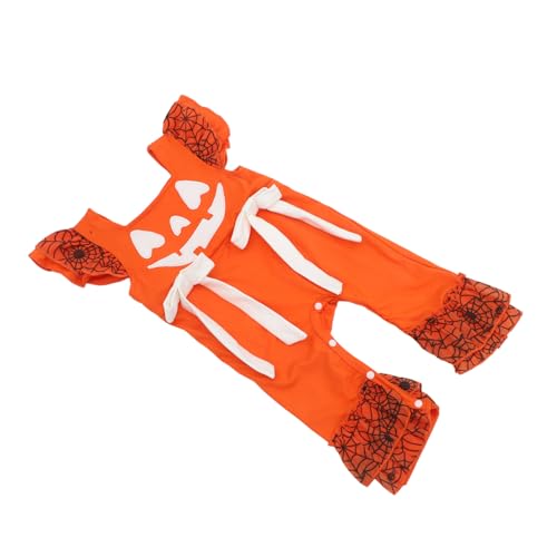 LIFKOME Neugeborenen Halloween Romper Bodysuit Ärmellos Kürbis Jumpsuit Kostüm Unisex Komfortabel Bewegungsfrei Einfacher Windelwechsel Festliches Halloween Outfit Mädchen Jungen von LIFKOME