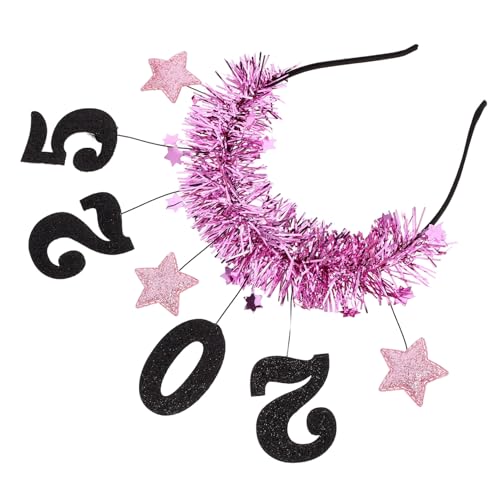 LIFKOME Neujahrs-haarreif mit Zahlen und Sternen Festliches Party-accessoire für Erwachsene Leichtes Stirnband für Silvesterfeiern Stilvoller Haarschmuck Frauen Neujahr von LIFKOME