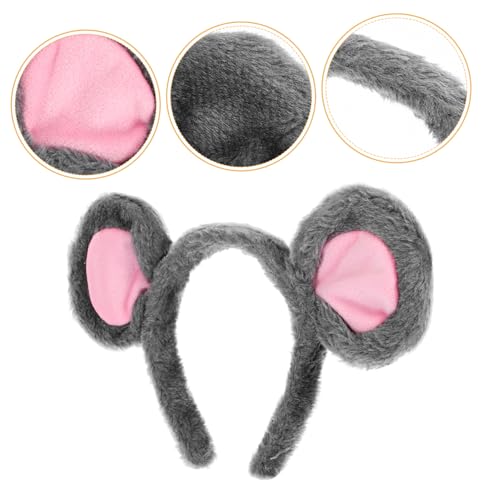 LIFKOME Niedliches Mausohren Haarband Plüsch Tierkopfband Cosplay Stirnband für Damen Mädchen Karneval Halloween Kostüm Zubehör LIFKOME Niedliches Mausohren Haarband Plüsch Tierkopfband Cosplay Stirnband für Damen Mädchen Karneval Halloween Kostüm Zubehör von LIFKOME