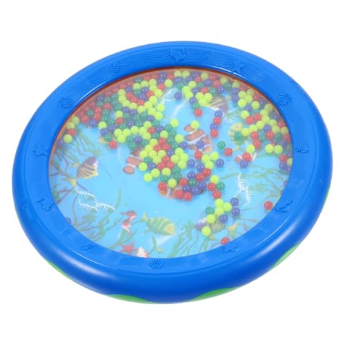 LIFKOME Ocean Wave Drum Musikinstrument für Robustes Schlagzeug mit Rollenden Perlen Handliche Handtrommel für Kindergarten Schule und Zuhause Fördert Geschicklichkeit und Koordination von LIFKOME