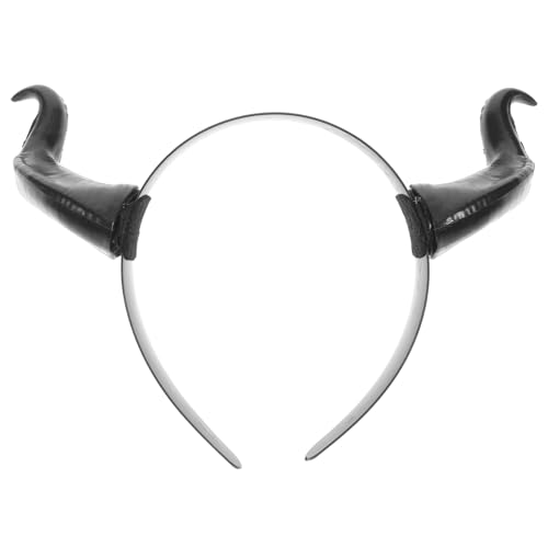 LIFKOME Ox Horn Headband Kunststoff Hörner Kostüm Haarreif Party Kopfschmuck Festival Karneval Halloween Teufelshörner Zubehör von LIFKOME