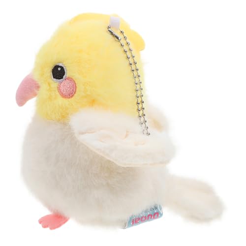 LIFKOME Papagei Schlüsselanhänger Kleines Plüschtier Gelber Nymphensittich Ausgestopftes Vogel-accessoire Handtaschen-anhänger Als Party von LIFKOME
