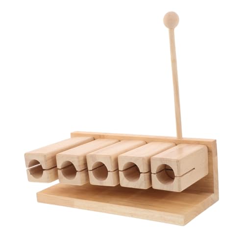 LIFKOME Pentatonische Holzklangblöcke mit Schlägel Holzschlaginstrument für Junge Mädchen und Rhythmische Percussion für Musikpädagogik Sicher Leicht für Vorschule und Gruppenlernen von LIFKOME
