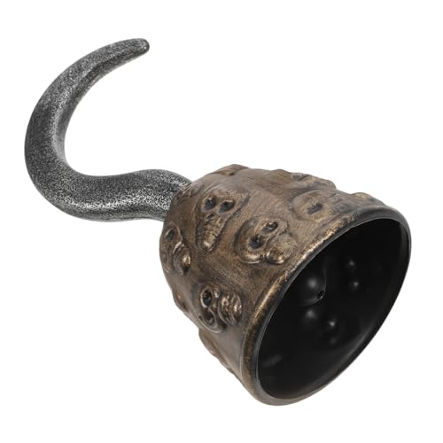 LIFKOME Piratenhaken Halloween-schmuck Piratenparty Vintage Hakenstütze Piraten-Accessoires Für Herren Zubehör Für Piratengeburtstage Halloween- Party-Performance-Hooks PVC Golden von LIFKOME