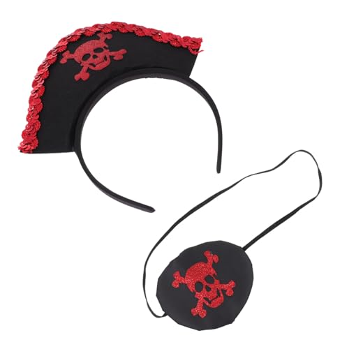 LIFKOME Piratenkostüm Zubehör Set Halloween Haarband und Schädel Augenklappe Leicht für Karneval Cosplay Mottoparty und Rollenspiel LIFKOME Piratenkostüm Zubehör Set Halloween Haarband und Schädel Augenklappe Leicht für Karneval Cosplay Mottoparty und Rollenspiel von LIFKOME
