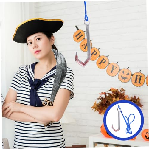 LIFKOME Plastik Piratenhaken mit Seil Piratenkostüm Zubehör für Jungen Mädchen Halloween Party Authentisches Piraten Accessoire Robust Wiederverwendbar für Rollenspiel und Kostüm LIFKOME Plastik Piratenhaken mit Seil Piratenkostüm Zubehör für Jungen Mädchen Halloween Party Authentisches Piraten Accessoire Robust Wiederverwendbar für Rollenspiel und Kostüm von LIFKOME