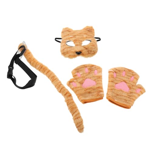 LIFKOME Plüsch Katzenmaske mit und Pfotenhandschuhen Realistische Gelbe Cosplay Accessoires für Halloween Kostüm Party Maskerade Weiches Polyester für Mottopartys und Karneval LIFKOME Plüsch Katzenmaske mit und Pfotenhandschuhen Realistische Gelbe Cosplay Accessoires für Halloween Kostüm Party Maskerade Weiches Polyester für Mottopartys und Karneval von LIFKOME
