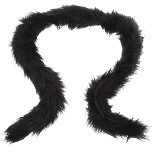 LIFKOME Plüschpelzdekoration Meerjungfrauenschwanz rosa Boa Fee Requisiten für Weihnachtskostüme Paillette Kleid Halloween halllowen Maskerade Pelzboa Frauen Flauschige Boa Kunstfell Black von LIFKOME