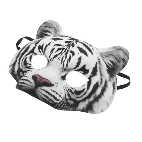LIFKOME Realistische Tiger Halbgesichtsmaske EVA für Karneval Cosplay Tierkostüm Party Maskerade Leicht Atmungsaktiv Unisex für Fasching Halloween Masken Zubehör von LIFKOME