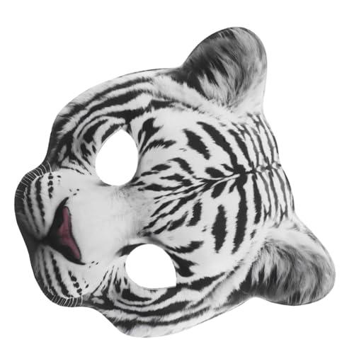 LIFKOME Realistische Tiger Halbgesichtsmaske aus EVA mit Elastischem Band für Bequemen Sitz Langlebig und Atmungsaktiv Vielseitiges Partyzubehör für Halloween Karneval Maskerade und von LIFKOME