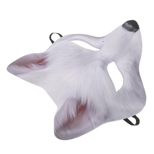 LIFKOME Realistische Weiße Fuchsgesichtsmaske Halbgesicht Tier Cosplay Maske für Halloween Karneval Fasching Party Dekoration Erwachsene LIFKOME Realistische Weiße Fuchsgesichtsmaske Halbgesicht Tier Cosplay Maske für Halloween Karneval Fasching Party Dekoration Erwachsene von LIFKOME