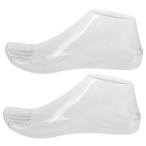 LIFKOME Realistisches Fußmodell aus Transparentem Kunststoff Robustes Damen Fußmannequin für Schuh Sockendisplay Geeignet für Anklets Schuhgeschäfte und Fotografie von LIFKOME