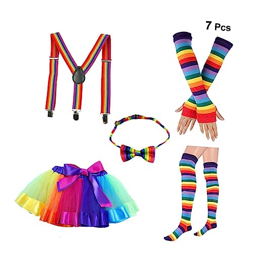 LIFKOME Kostüme Für Mädchen – Tutu-rock-set Mit Schleife Handschuhen Hosenträgern Strümpfen Für Partys Und Veranstaltungen von LIFKOME