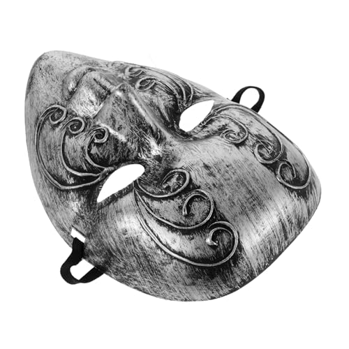 LIFKOME Vollmaske für Halloween Vintage-silbermaske Realistisch Gruselig für Partys Bequeme Maskenkostüme Aus Kunststoff LIFKOME Vollmaske für Halloween Vintage-silbermaske Realistisch Gruselig für Partys Bequeme Maskenkostüme Aus Kunststoff von LIFKOME