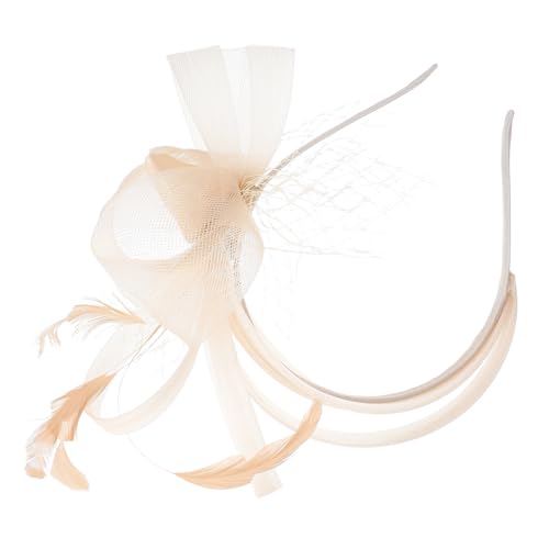 LIFKOME Roarings Headwear Feder Stirnband für Damen Champagner Federschmuck Kostüm Party Haarschmuck Mottoparty Pferderennen Teeparty Accessoire von LIFKOME