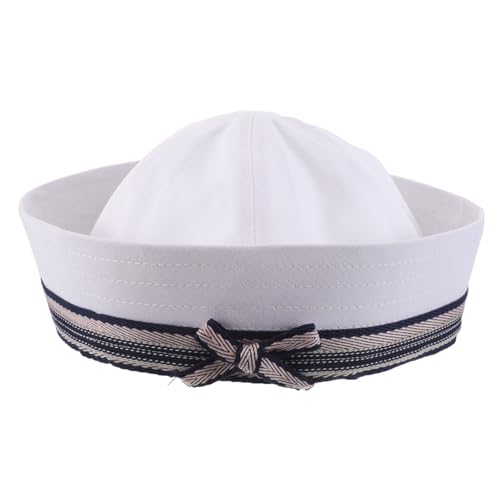 LIFKOME Sailor Kostüm Mütze Damen Leicht Captain Hut mit Schleife für Rollenspiele Themenspaß Verstellbar Langlebig Modisch für Kostümpartys und Alltag LIFKOME Sailor Kostüm Mütze Damen Leicht Captain Hut mit Schleife für Rollenspiele Themenspaß Verstellbar Langlebig Modisch für Kostümpartys und Alltag von LIFKOME