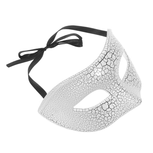 LIFKOME Scary Halloween Half Face Mask mit Crack Design für Herren Gruselige Masquerade Halbgesichtsmaske aus Langlebigem Kunststoff Komfortable Festliches Kostümaccessoire für Halloween von LIFKOME