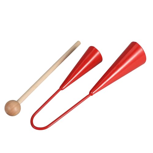 LIFKOME Schlagzeug für Kleinkinder musikalisches Handheld Schlaginstrument kinderspielzeug Musik Handschlaginstrumente Orff Perkussionsspielzeug Handklingel Eisen Black von LIFKOME