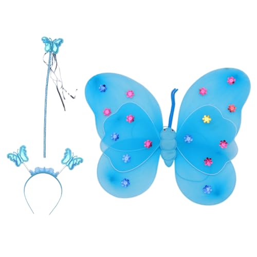 LIFKOME Schmetterlingsflügel Spielzeug für kleine Mädchen schmetterling kostüm kinder Kinderkleidung halloween kostüm Haarbänder Spielzeug für Kleinkinder Feenflügel Schmetterlinge bilden von LIFKOME