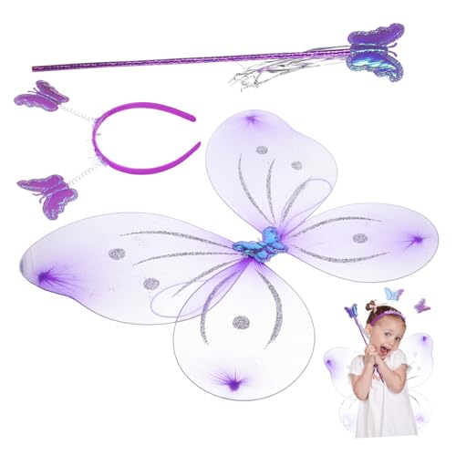LIFKOME Schmetterlingskostüm für Mädchen Flügel Haarband und Zauberstab für Geburtstagsfeiern und Halloween Kostüme Vielseitig Robust und Wiederverwendbar Fördert Kreativität und LIFKOME Schmetterlingskostüm für Mädchen Flügel Haarband und Zauberstab für Geburtstagsfeiern und Halloween Kostüme Vielseitig Robust und Wiederverwendbar Fördert Kreativität und von LIFKOME