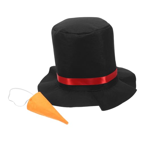 LIFKOME Schneemann-Topper-Mütze und Nase - Wiederverwendbarer Cosplay-Hut für Weihnachtsbasteln und Weihnachtsbekleidung - Stoff Schwarz LIFKOME Schneemann-Topper-Mütze und Nase - Wiederverwendbarer Cosplay-Hut für Weihnachtsbasteln und Weihnachtsbekleidung - Stoff Schwarz von LIFKOME