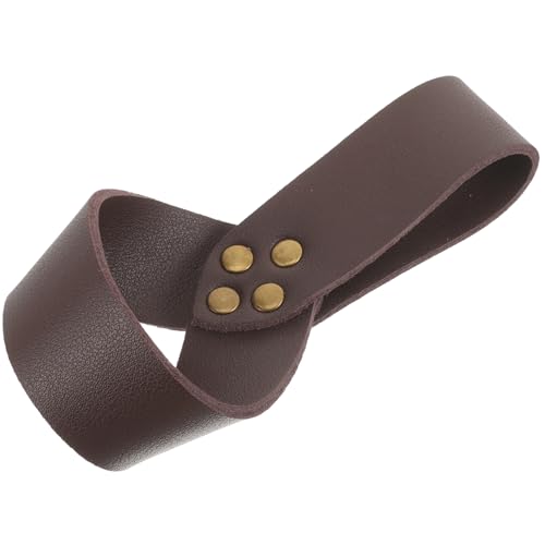 LIFKOME Medieval Leather Frog Für Kostüme Dunkelbrauner Schwerthalter Für Halloween LARP Und Renaissance-mottopartys Praktischer Und Langlebiger Schwertträger Aus Pu-Leder von LIFKOME