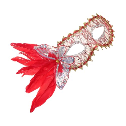LIFKOME Maskenmaske Für Damen Halbmaske Im Spitzen- Und Federstil Für Halloween LIFKOME Maskenmaske Für Damen Halbmaske Im Spitzen- Und Federstil Für Halloween von LIFKOME