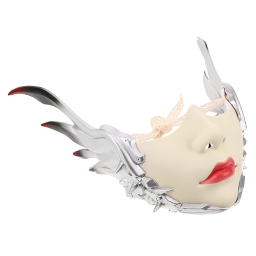 LIFKOME Steampunk Halbgesichtsmaske Mechanisches Design mit Eleganten Flügeln Leichte Party Maske für Halloween Karneval Cosplay und Maskerade Futuristische Damen Maske LIFKOME Steampunk Halbgesichtsmaske Mechanisches Design mit Eleganten Flügeln Leichte Party Maske für Halloween Karneval Cosplay und Maskerade Futuristische Damen Maske von LIFKOME
