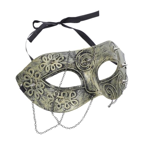 LIFKOME Steampunk Masquerade Maske Halbgesicht Vintage Punk Stil mit Kettenakzenten für Halloween Karneval Theater Kostüm Party Unisex LIFKOME Steampunk Masquerade Maske Halbgesicht Vintage Punk Stil mit Kettenakzenten für Halloween Karneval Theater Kostüm Party Unisex von LIFKOME