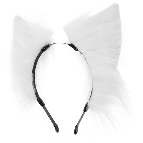 LIFKOME Tier Stirnband mit Pelzigen Katzenohren Süßes Cosplay Stirnband aus Strapazierfähigem für Karneval Halloween und Tierkostüme Bequem und Langlebig von LIFKOME