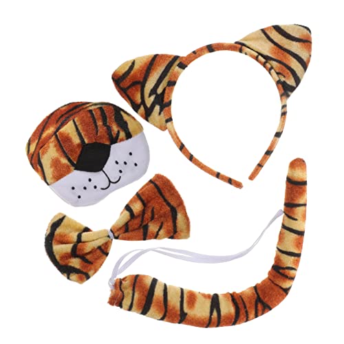 LIFKOME Tiger Stirnband Satz für Tiger Kostüm Zubehör mit Ohren Fliege und Nase für Halloween und Cosplay LIFKOME Tiger Stirnband Satz für Tiger Kostüm Zubehör mit Ohren Fliege und Nase für Halloween und Cosplay von LIFKOME