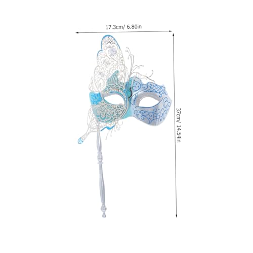 LIFKOME Venetian Butterfly mit Stick Leichte Metallmaske für Damen Halloween Kostüm Prom Ball Zubehör Elegantes Partyaccessoire für Karneval Mardi Gras LIFKOME Venetian Butterfly mit Stick Leichte Metallmaske für Damen Halloween Kostüm Prom Ball Zubehör Elegantes Partyaccessoire für Karneval Mardi Gras von LIFKOME