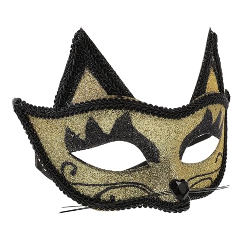 LIFKOME Venezianische Katzenmaske Gold mit Realistischem Design Cosplay-party-requisite für Halloween Karneval Maskenball und Festliche Kostümpartys LIFKOME Venezianische Katzenmaske Gold mit Realistischem Design Cosplay-party-requisite für Halloween Karneval Maskenball und Festliche Kostümpartys von LIFKOME