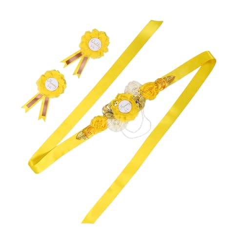 LIFKOME Verstellbares Shower Schärpen Set mit Blumen Gürtel und Corsage für Schwangere Leichtes Polyester Stilvolles Schwangerschafts-accessoire für Fotoshootings und Babyparty Dekoration LIFKOME Verstellbares Shower Schärpen Set mit Blumen Gürtel und Corsage für Schwangere Leichtes Polyester Stilvolles Schwangerschafts-accessoire für Fotoshootings und Babyparty Dekoration von LIFKOME