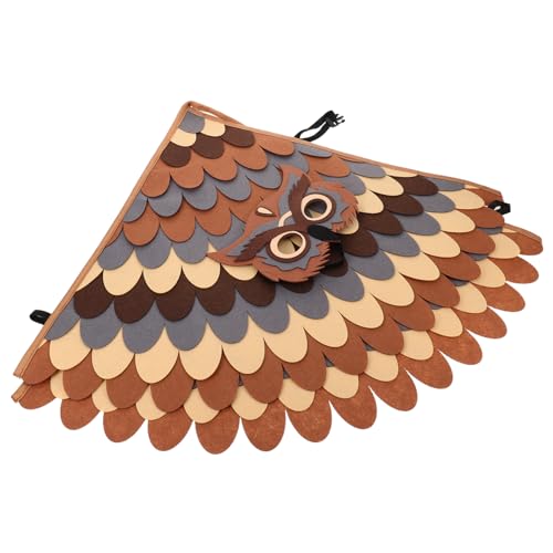 LIFKOME Vogelflügel Kostüm Eule Tierkostüm mit Federdesign für Jungen Mädchen Leichtes Bequemes Rollenspiel Outfit für Halloween Geburtstage und Bühnenauftritte von LIFKOME